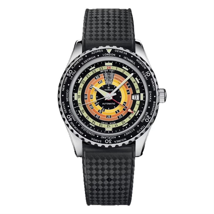 Męski zegarek dekompresyjny Ocean Star Worldtimer