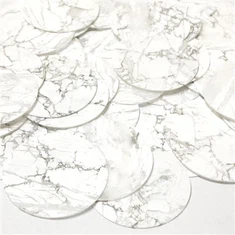 Białe tarcze zegarków Howlite, półszlachetne tarcze z kamienia